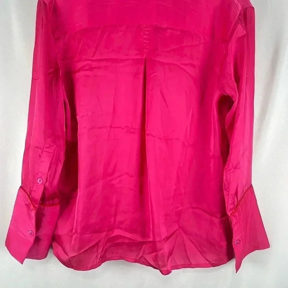 Rachel Antonoff Hot Pink Top Pajama Blouse women’s Small - Picture 8 of 9